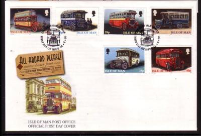 Isle of Man Sc 829-32 1999 Manx Buses stamp set FDC