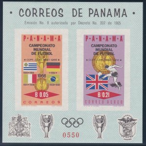 Panama # 468Ef, World Cup Soccer, ImPerf Souvenir Sheet NH 1/2 Cat.