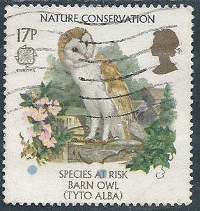 Great Britain 1141 (used) 17p barn owl (1986)