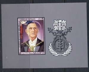 Umm al Qiwain 1972 Charles de Gaulle MS MUH