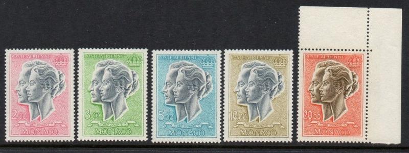 Monaco 1966-71 Prince Rainier Princess Grace VF MNH (C69-72A)