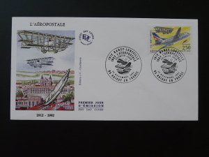 aviation Aeropostale FDC France 1992 (postmark Roissy)