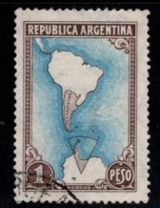 Argentina  - #594 Map  - Used