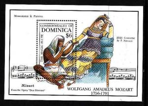 Dominica-Sc#1538-unused NH sheet-The Magic Flute-Music-Mozar