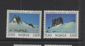 Norway #855-56 (1985 Antarctic Mountains set) VFMNH CV $3.50