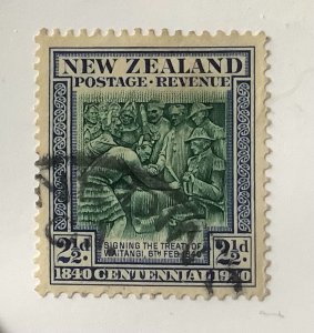 New Zealand 1940 Scott 233 used - 2.½p, Centennial, treaty of Waitangi