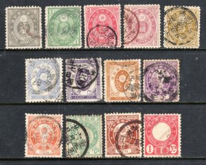 JAPAN Sc#72-84 1883-92 New Koban Complete Used