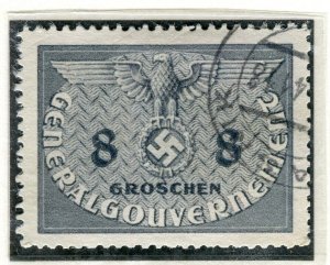 GERMANY; POLISH OCCUPATION 1940 early Official fine used 8g. value