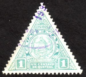 1929, Guatemala, 1c, Used, Sc O6