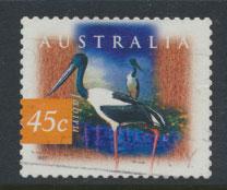 Australia SG 1690d perf 12½ x 13   Used -  Birds Stork jabiru