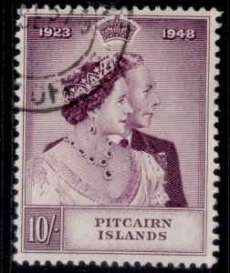 PITCAIRN ISLANDS GVI SG12, 10s mauve, FINE USED. Cat £50.