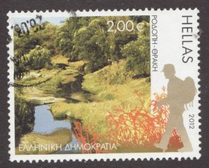 2012 Greece Sc #2542 Outdoors, Hiking, Nature - Used 2.00€ postage stamp Cv$5.25