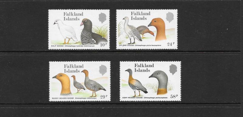 BIRDS - FALKLAND ISLANDS GEESE #477-480  MNH