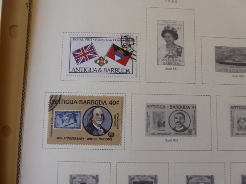 Antigua 1921-1985 Stamp Collection on Scott International Pages