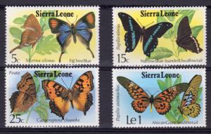 Sierra Leone 1979 Sc#447/450 BUTTERFLIES Set (4) MNH