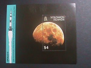 SOLOMON ISLAND-1969  20TH ANNIV: APOLLO 11-LANDING ON MOON- MNH S/S VERY FINE