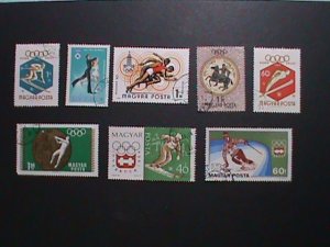 ​HUNGARY-8 VERY OLD OLYMPIC GAMES  LARGE USE STAMPS VF WE SHIP TO WORLD WIDE