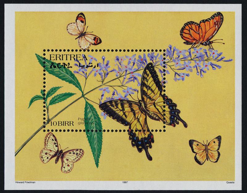 Eritrea 292 MNH Butterflies, Flowers