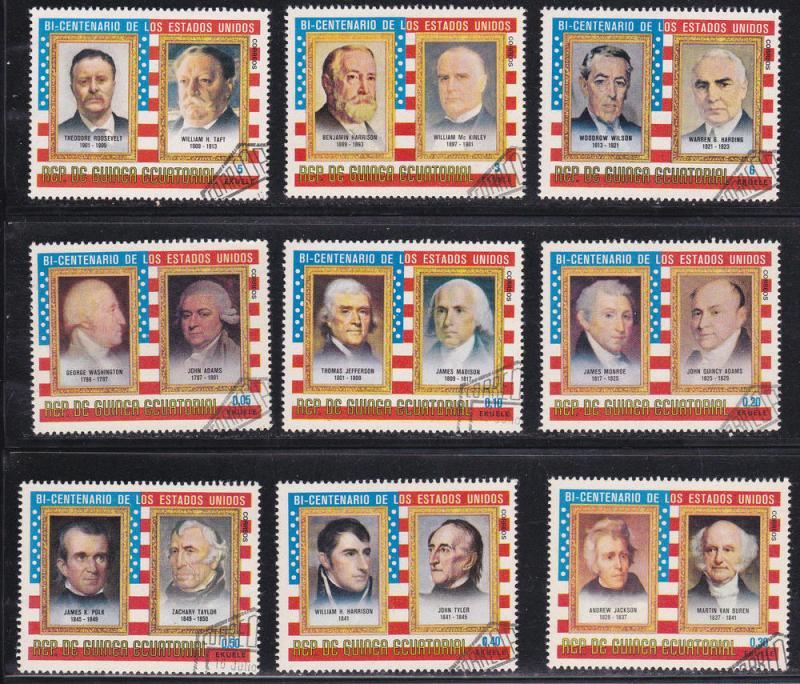 Equatorial Guinea, American Bicentennial, complete set, CTO