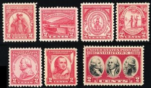 657//703, Mint SUPERB NH - 7 Different GEM STAMPS - Stuart Katz 