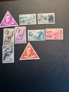 Monaco Scott #198-202, B93, C14-5, CB6 never hinged