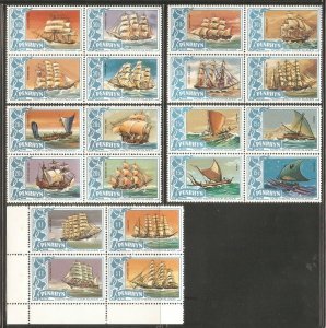 PENRHYN ISLANDS Sc# 160 - 172 MNH FVF Set of 13 Sailing Ships