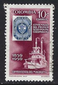 Colombia 710 VFU SHIP N244-4