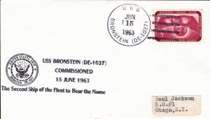 USS Bronstein Commissioning Cover, 1963
