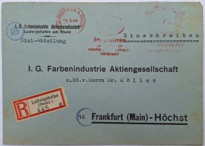 Germany WW2 Ludwigshafen IG Farbenindustrie AG Cover 1944. IG Farben