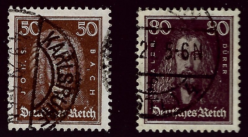 Germany SC #361-362 Used VF...Prices will be rising!!