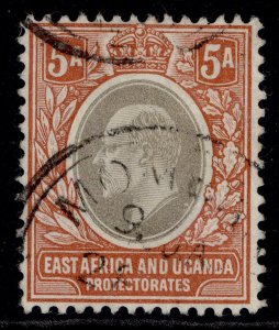 EAST AFRICA and UGANDA EDVII SG24, 5a grey/orange-brown, FINE USED. Cat £18. CDS