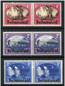 Bechuanaland Protectorate 1945 Scott 137 138 139 MH 3 pair