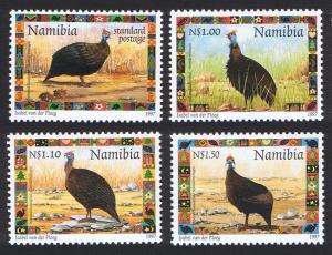 Namibia Helmeted Guineafowl Birds 4v SG#744/47 SC#871-74