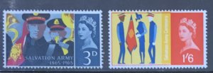 GB  1965 SALVATION ARMY SET  SG665/6 . UNMOUNTED MINT