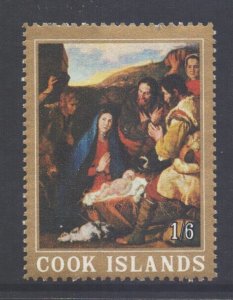 Cook Islands Scott 174a - SG198, 1966 Christmas 1/6d Perf 12 x 13 MH*