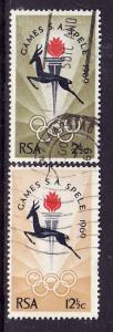 South Africa-Sc#353-4-used set-Sports-National Games-1969-