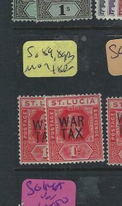 ST LUCIA (P2602BB)  KGV  WAR TAX  SG 89, 89B   MOG 