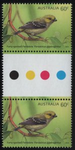 Australia 2013 MNH Sc 3922 60c Forty-spotted pardalote Gutter