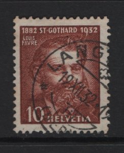 Switzerland  #216  used 1932  Louis Favre  10c