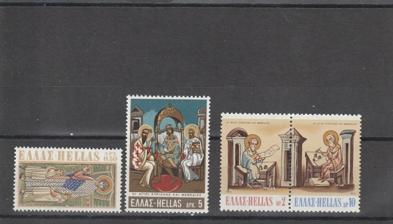 Greece  Scott#  988-991  MNH  (1970 St. Cyril & St.Methodius)