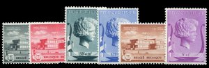 Belgium #B273-278 Cat$55, 1940 Queen Elizabeth Music Foundation, complete set...