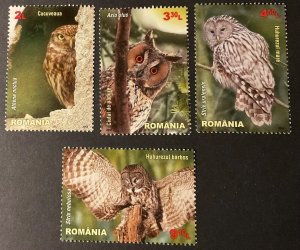 ROMANIA 2013. Birds of Prey. Owls. SG #7342/5. MNH-