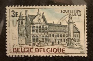 Belgium 1973 Scott 850 used - 3fr, Tourism,  Zoutleeuw, Town hall and Fountain