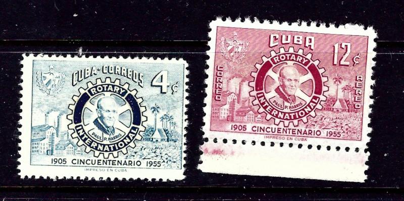 Cuba 536 and C109 MNH 1955 Rotary Intl