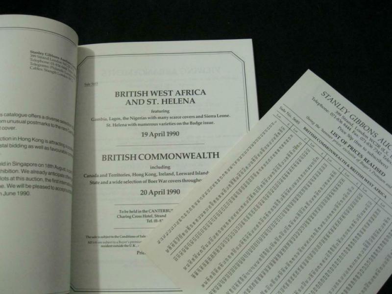 STANLEY GIBBONS AUCTION CATALOGUE 1990 BRITISH WEST AFRICA + GB COMMONWEALTH