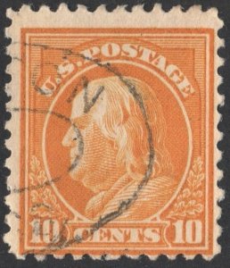 SC#510 10¢ Franklin Single (1917) Used