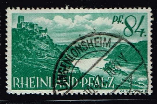 Germany 1947,Sc.#6N14 used Castle Gutenfels,Kaub am Rhein