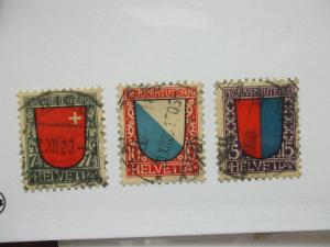 Switzerland #B15-17 set used