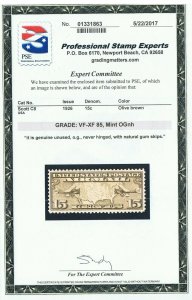 OUTSTANDING GENUINE SCOTT #C8 MINT OG NH 1926 AIR PSE CERT GRADED VF-XF