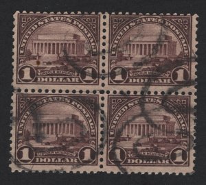 United States USED Scott Number 571  BLOCK OF 4  F-VF  - BARNEYS